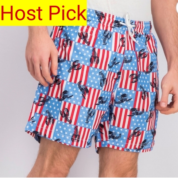 TRUNKS SANO LOBSTER/FLAG PRINTED SWIM TRUNK XL - Picture 4 of 12
